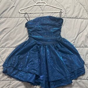 SHEIN Glittery Navy Dress